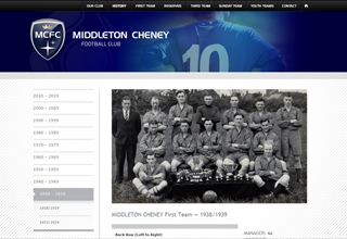 Middleton Cheney FC Website Design