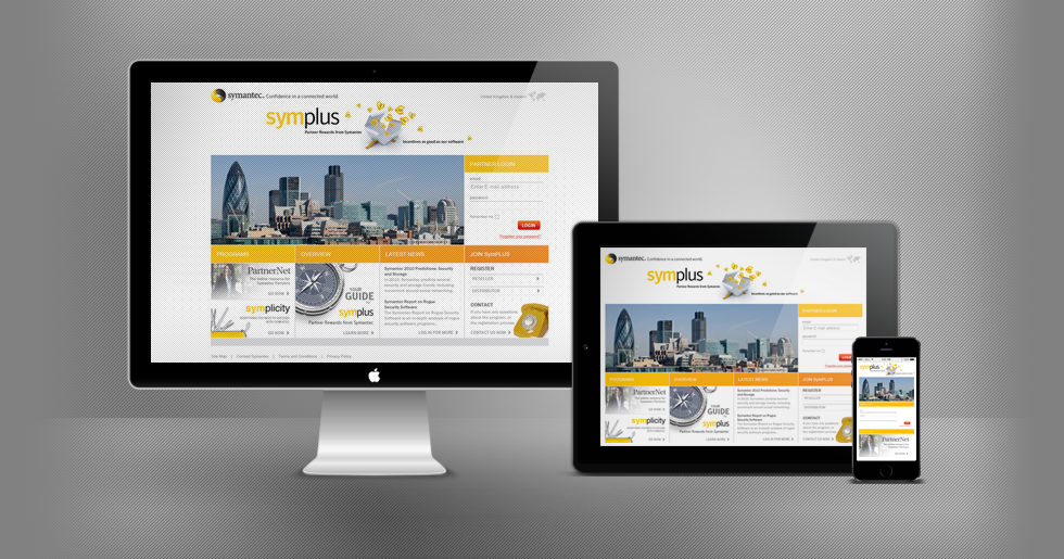 Symantec Symplus Website Design and Build